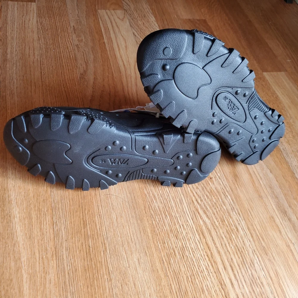Mens Blue and Black Sandals